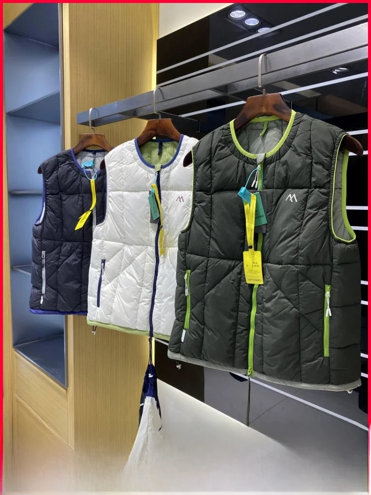 

Warm White Du down ex Svel Vest Faionable Color Blo Autumn Winter New Arrival Youth Outerwear Polyester Fiber