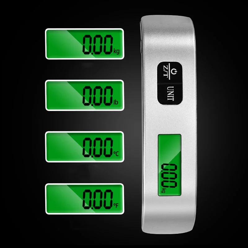 Digital LCD Display 110lb/50kg Electronic Luggage Hanging Suitcase Travel Weighs Baggage Bag Weight Balance Portable Scale Tool