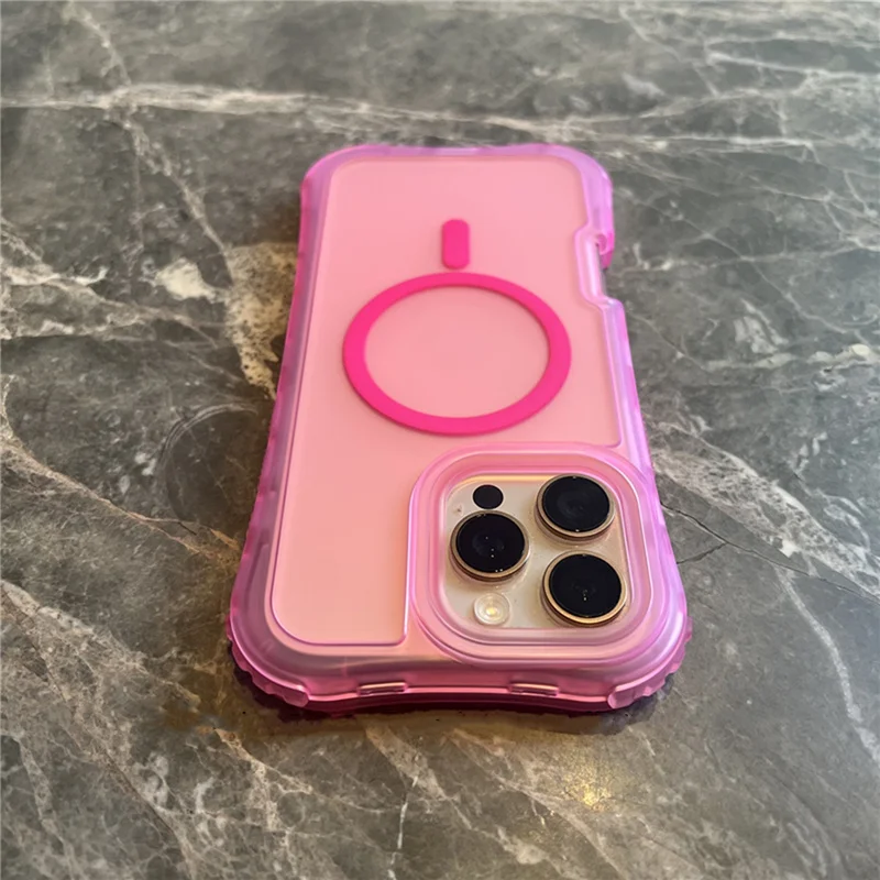 Gosco 3 em 1 pc + silicone à prova de choque magnético magsafe caso duro para iphone 16 15 14 13 15pro max carga sem fio armadura capa