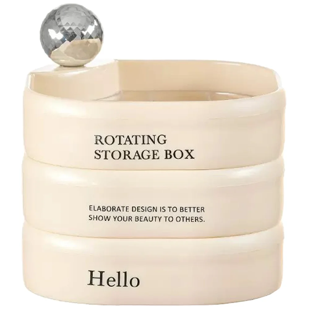 

Rotating Jewelry Organizer Box Decorative Storage Case for Earrings Necklaces Bracelets Holder Stand Jewelry Organizer