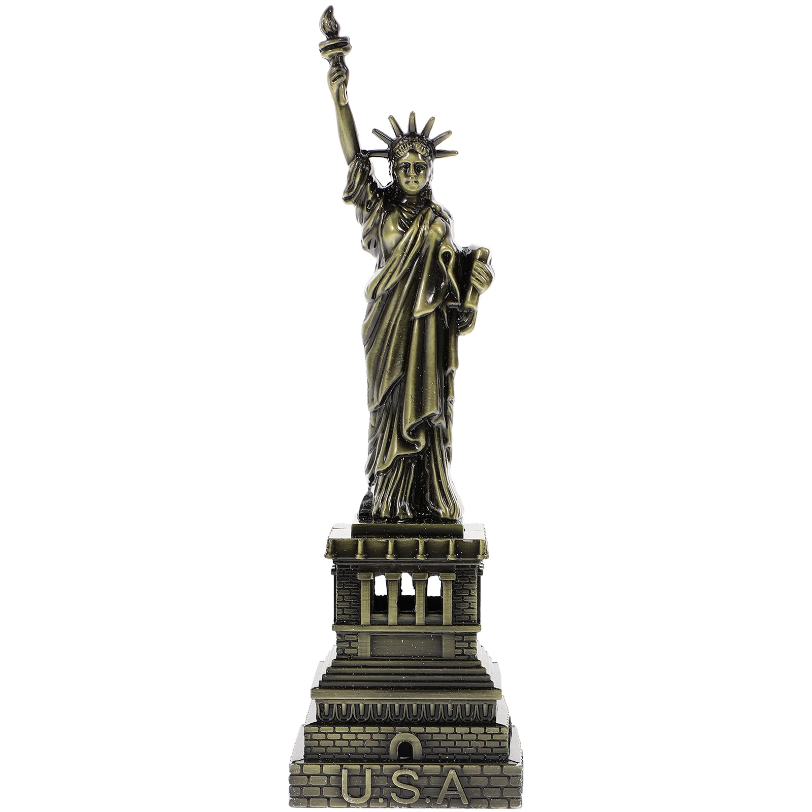 

Statue of Liberty Ornament Decor Bronze Sculpture Dining Table Color Mini Small Figurine New York Souvenirs Handicrafts