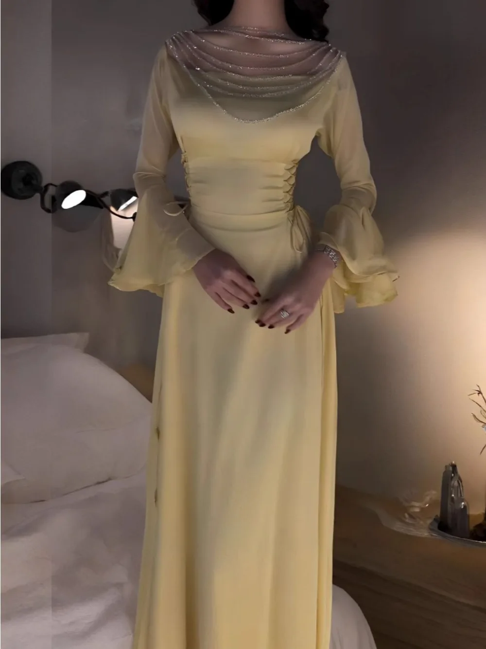 ชุดเดรสงานเลี้ยงวันอีดสำหรับผู้หญิง อาบายะ มุสลิม จาลาบียะ รอมฎอน สร้อยคอ ผ้าพันตัว เวสติโดส ลาร์กอส ชุดเดรสยาว อาหรับ เสื้อคลุมยาว โมร็อกโก ดูไบ คาฟตัน