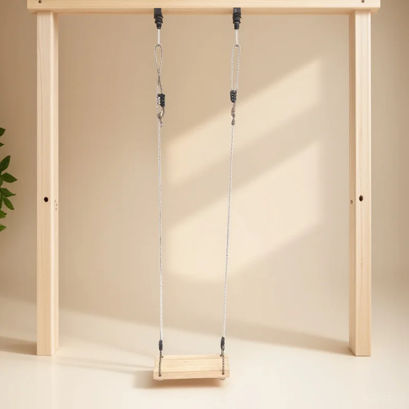 Columpio de madera para niños, columpio de árbol colgante para interiores y exteriores, Color brillante, columpio de árbol colgante para exteriores