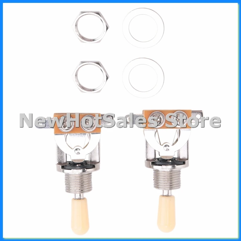 

Метрический 3-позиционный короткий прямой гитарный звукосниматель, ручка переключателя для деталей электрогитары Lp, серебристый и бежевый (упаковка из 2 шт.)