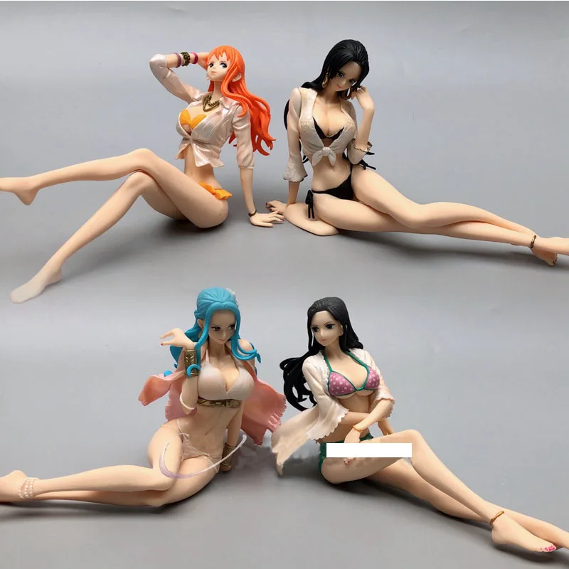 Anime One Piece Action Figure Nami Nico Robin Boa Hancock Swimsuit Girl PVC Collectible Model Kids Adult Hobby Toy Gift Ornament