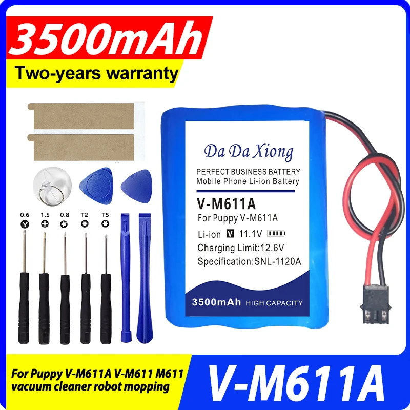 

DaDaXiong 3500 мАч прочный новый V-M611A для Puppy V-M611A V-M611 M611 пылесос робот для мытья полов