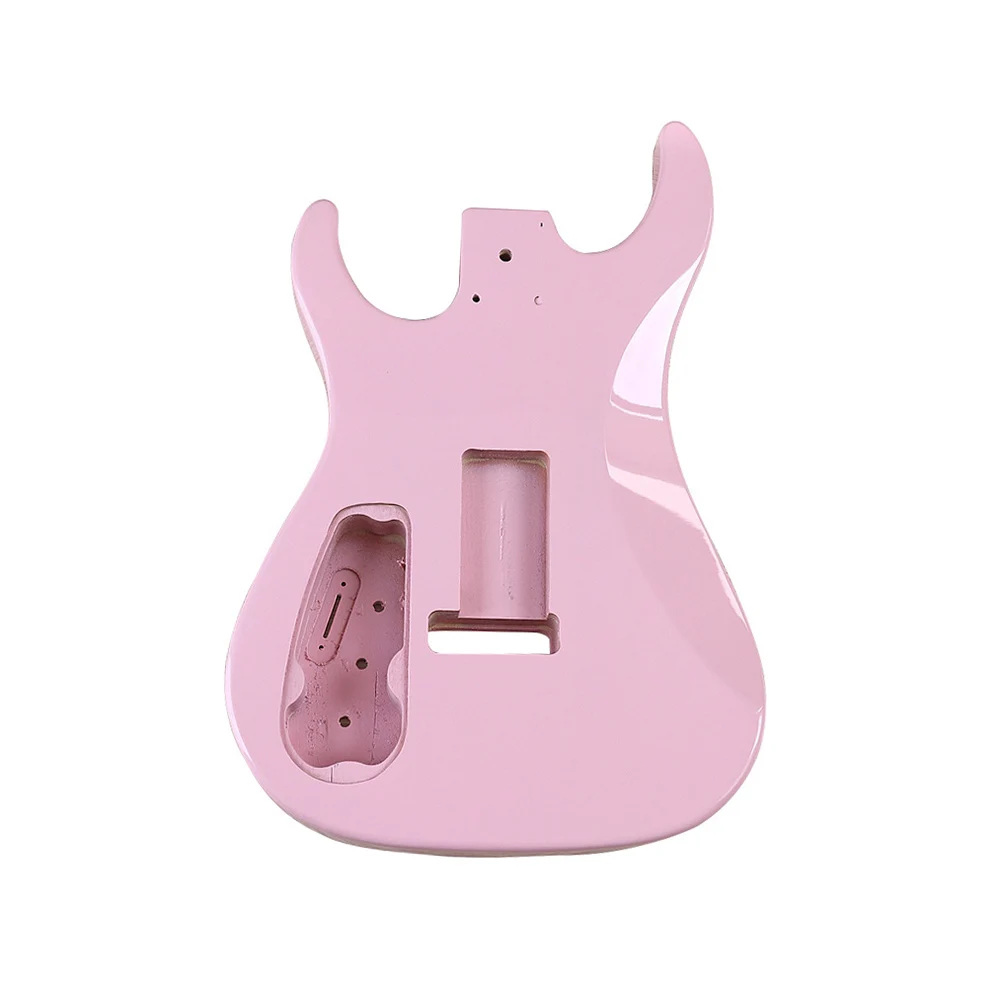 Electric Guitar Body Poplar Material SSH Pickup Glossy Pink Guitar Part Replacement Building Kit Custom