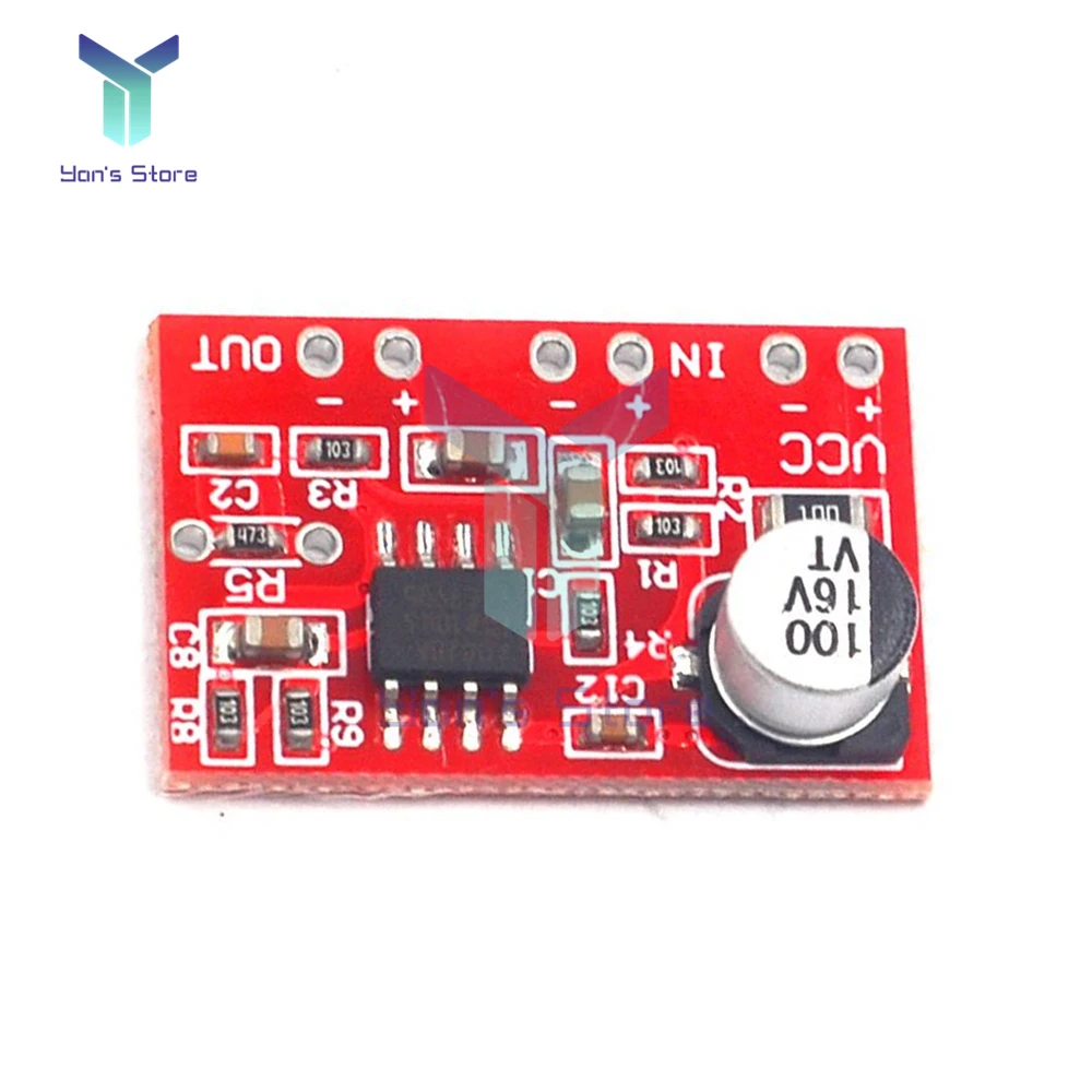 AD828 Stereo Dynamic Microphone Preamplifier Board MIC Preamp Audio Amplifier Module DC 3.8V-15V for DIY Audio Modification