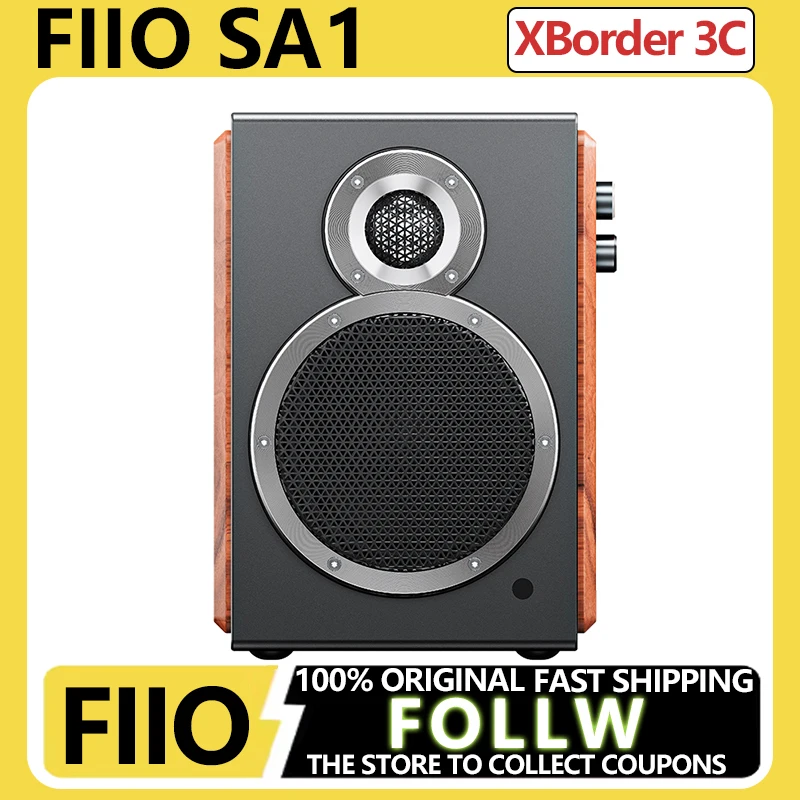 Fiio sa1 alto-falante ativo desktop bluetooth alto-falante de alta fidelidade qualidade de som 31 segmento personalizar alta precisão sem perdas peq ldac app
