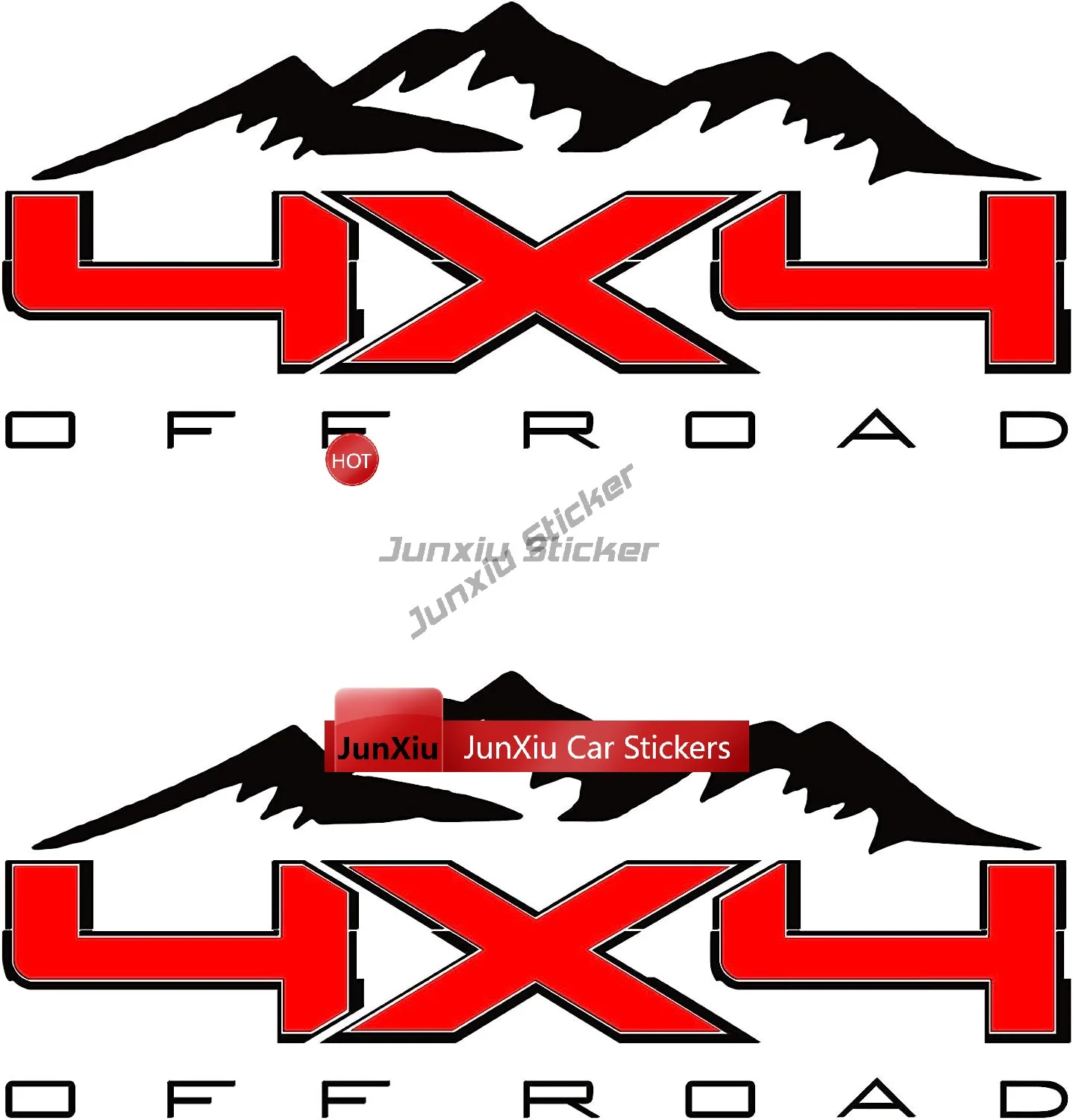 2 Stück 4x4 Offroad Pink Camo Aufkleber für LKW-Ladefläche und Heckklappe, Vinyl-Grafiken, 4x4 Offroad Mountain Vinyl-Aufkleber Zubehör Motor – Detail 17
