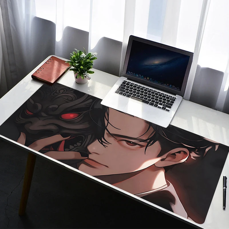 Mouse Pad PC Non Slip HD Rubber Mousepad Laptop Gamer Cabinet Keyboard Pad Office Computer Gaming Devil Oni Mask Desk Mouse Mat