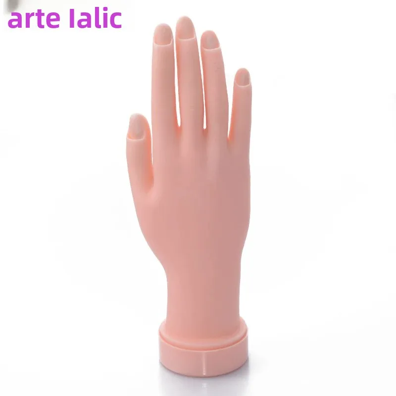 Modelo de mão flexível e macio para prática de unhas, mão falsa dobrável para treinamento de manicure, ferramentas de salão de beleza