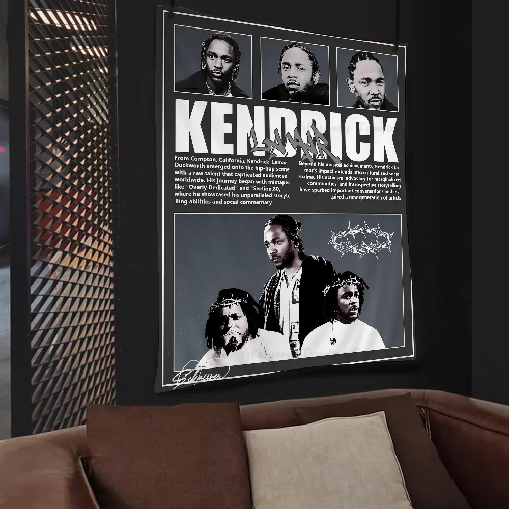 K-Kendrick L-Lamar Cartoon Tapestry Bohemian Wall Tapestries Mandala Home Decor