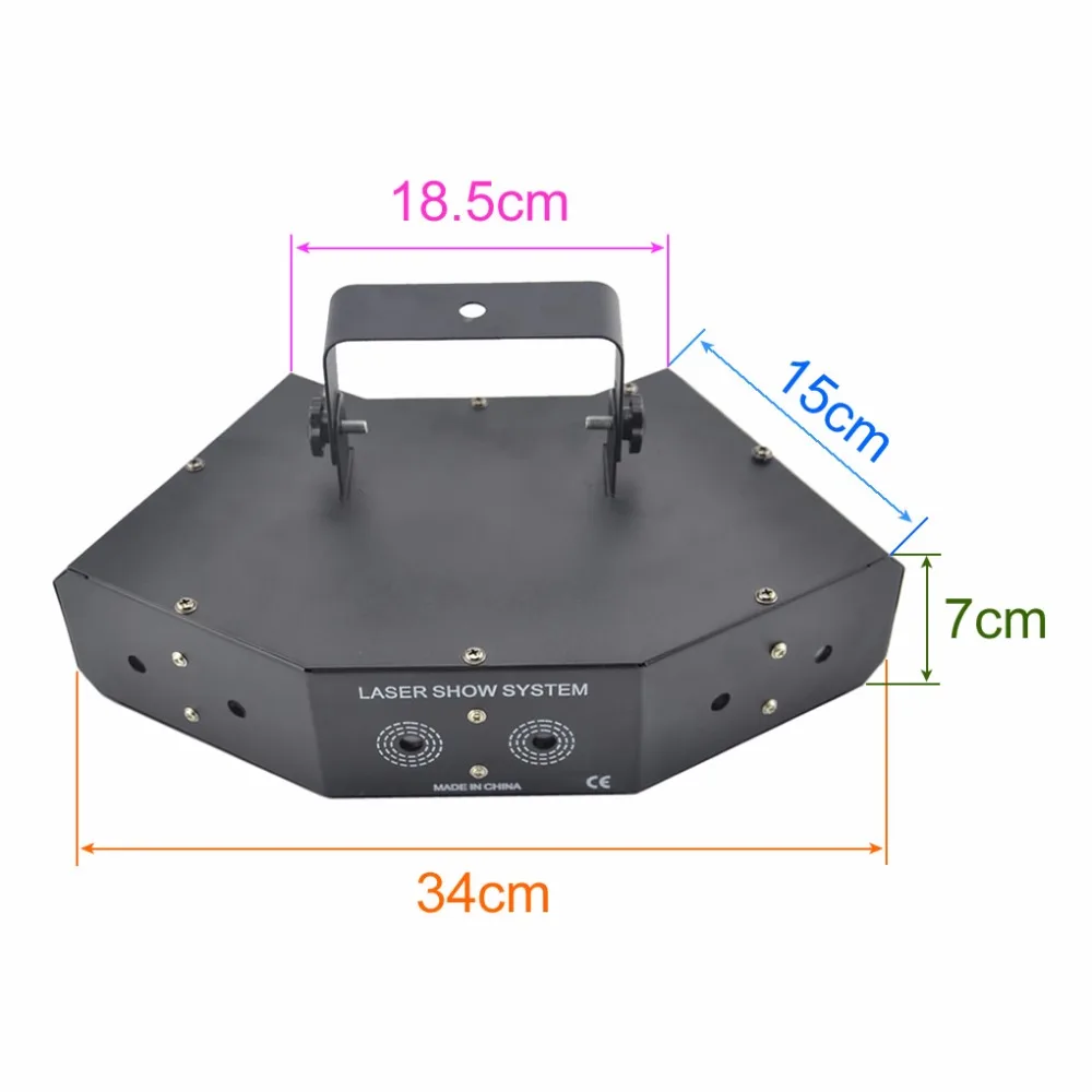 AUCD 6 Eyes 16 Patterns & Beam Ray Network RGB Projector Laser Lights 7CH DMX Disco Bars Xmas Party DJ Show Stage Lighting Z6F16
