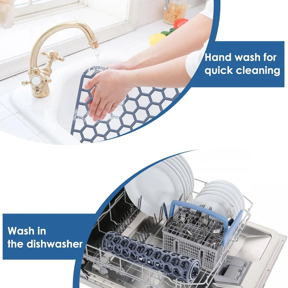 

2pack Silicone Sink Mat Kitchen Sink Non-Slip Protectors For Bottom Of Kitchen Sink 12.35 X 11.5inches Kitchen Sink Accessory