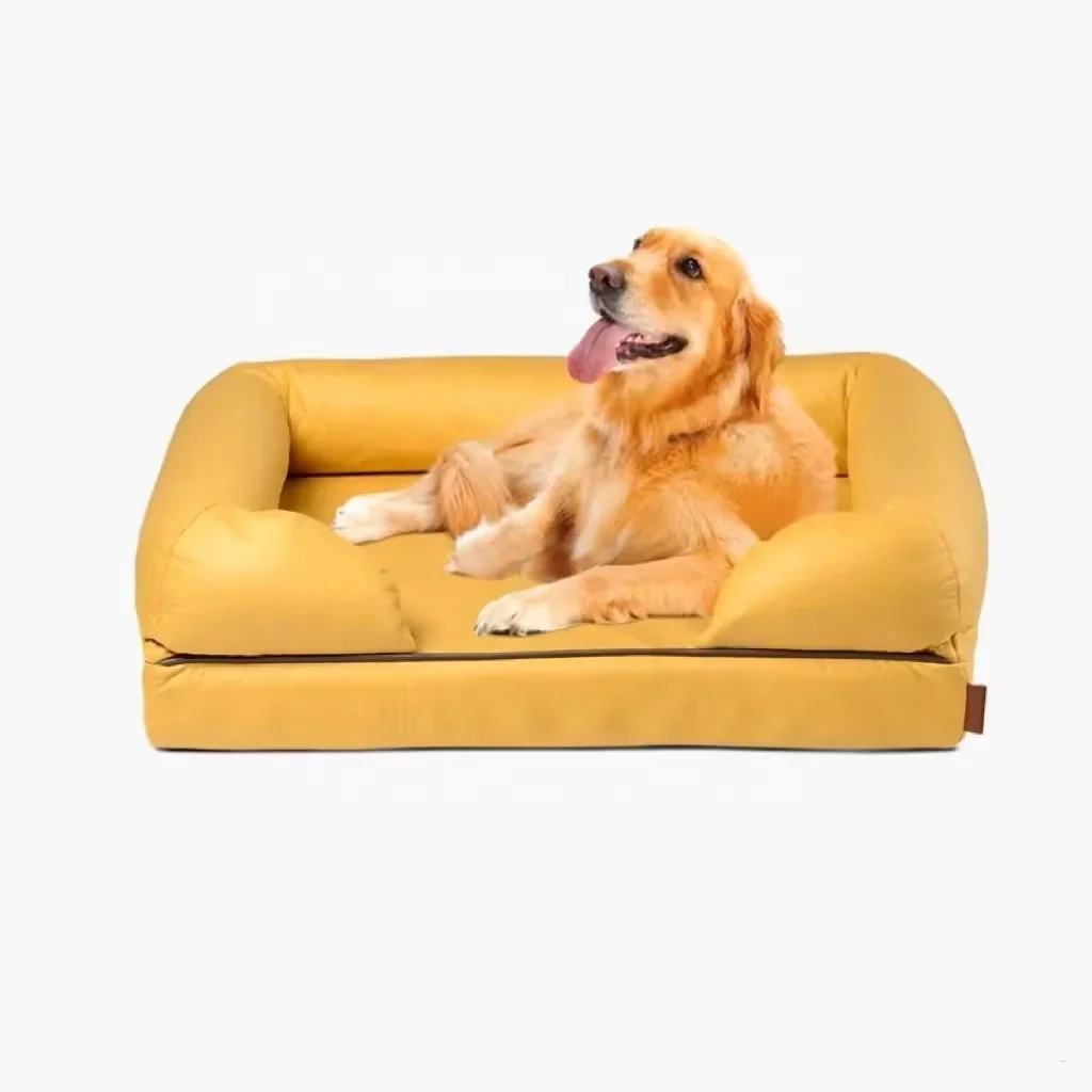 Pets Luxury Dog Bed - Washable and Removable Cotton Cover - Non Slip Durable Dog Sofa,Waterproof Dog Bed