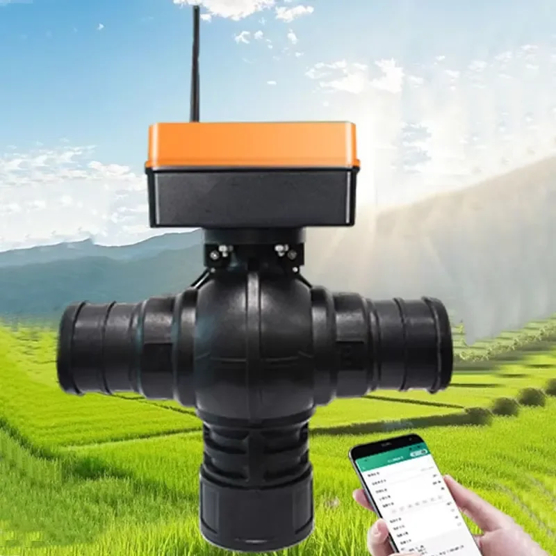 i DaringFish Digital Intelligent Electric Ball Valve Irrigation Automatic Solar Farmland Greenhouse 4G Three-Way