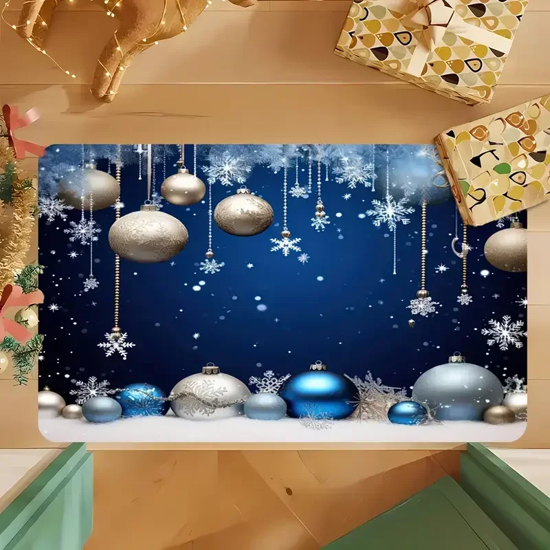 VIKAMA 1 قطعة عيد الميلاد جميلة الكرة البساط داخلي/خارجي RV ترحيب حصيرة غرفة المعيشة غرفة نوم الحمام المطبخ ديكور المنزل البساط