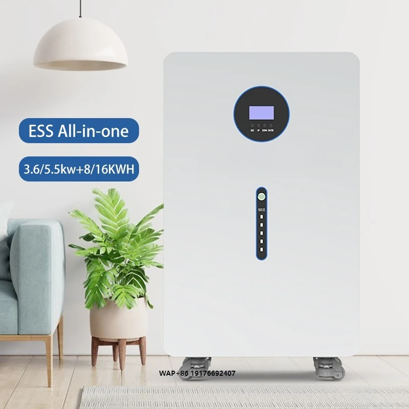 LiFePO4 8kwh 16KWH 51.2V Solar Power Combo  Integrated 3.6kw 5.54kw Inverter Battery System for Residential ’MPPT WiFi