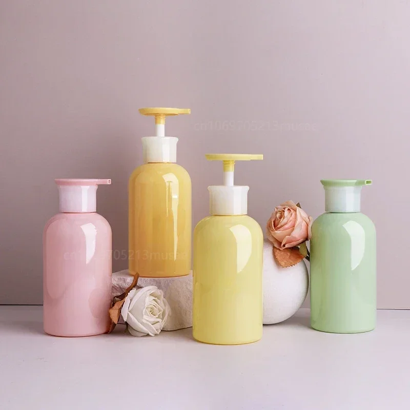 300ML Plastic Shampoo Shower Gel Foaming Soap Dispensers Refillable Bottles Press Pump Lotion Bottles Travel Essentials Garrafa