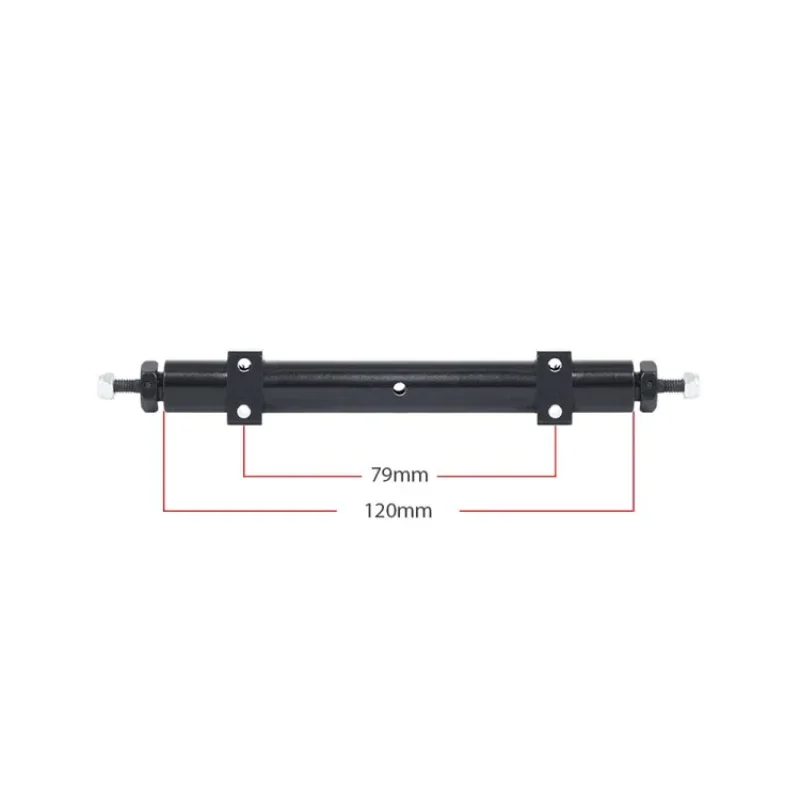 Metal Unpowered Rear Axle 120mm140mm for 1/14 Tamiya RC Trailer Truck DIY Modification Upgrade Parts