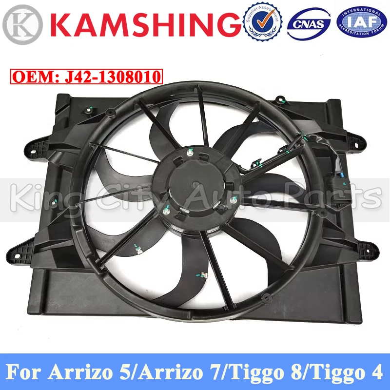 

CAPQX автомобильный вентилятор охлаждения бака для воды для Chery Arrizo 5 Arrizo 7 Tiggo 8 Tiggo 4, охлаждающий вентилятор радиатора J42- 1308010