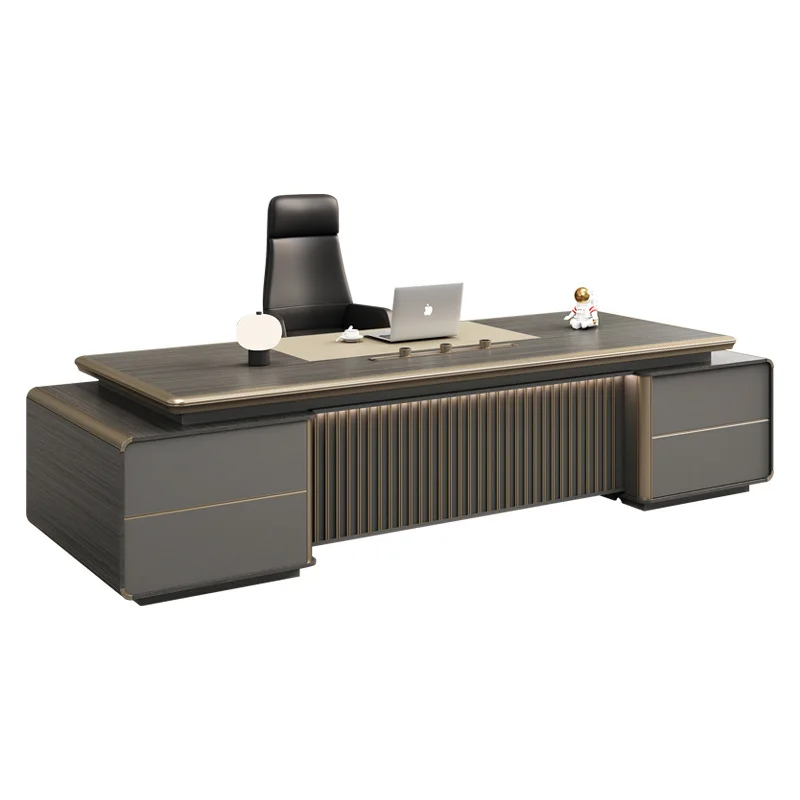 

2025 new model to the store boss simple modern president office furniture Guangdong light luxury manager large class desk