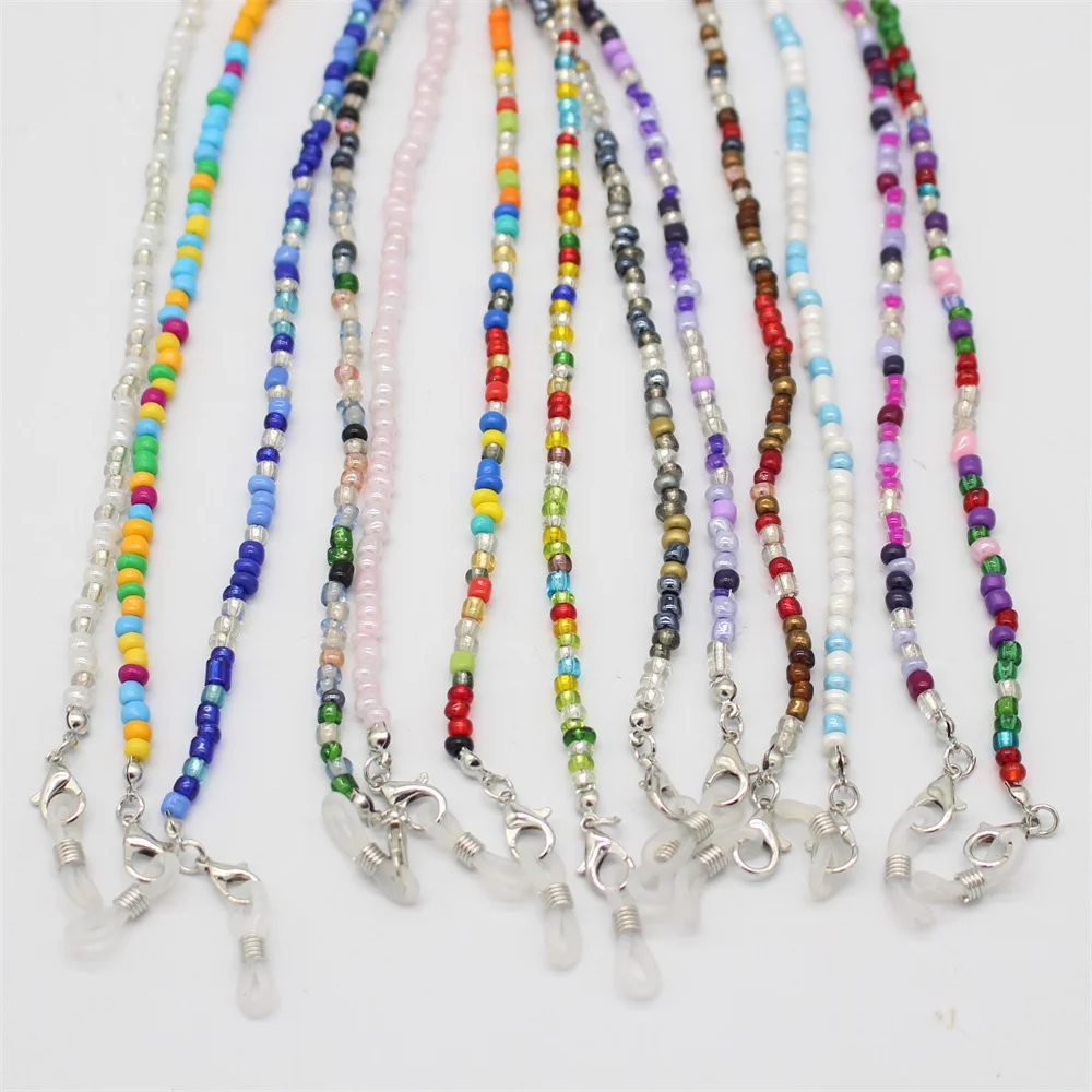 Fashion Eyeglasses Chain Colorful Beaded Trendy Outside Casual Sunglasses Accessory Necklace Mask Hanging Rope Women Gifts