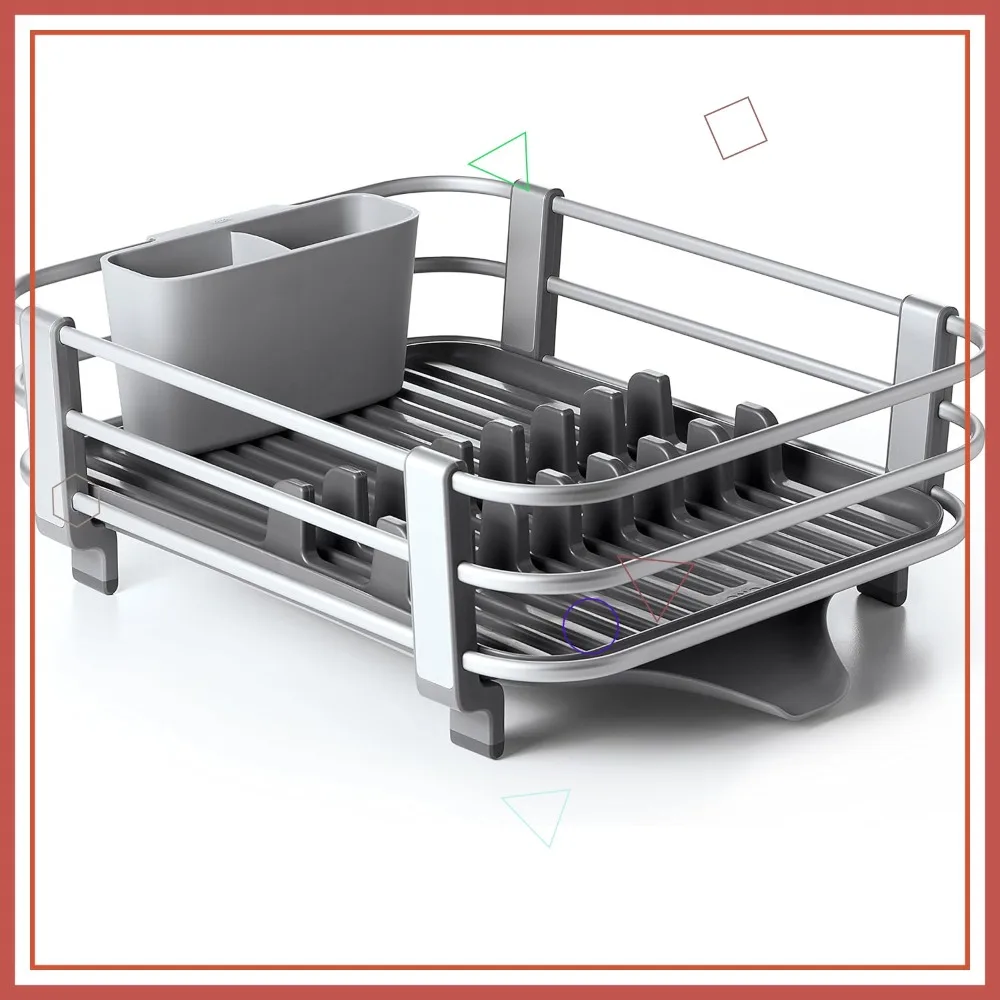 

Rustproof Aluminum Dish Rack with Durable Design for Easy Kitchen Organization and Drying