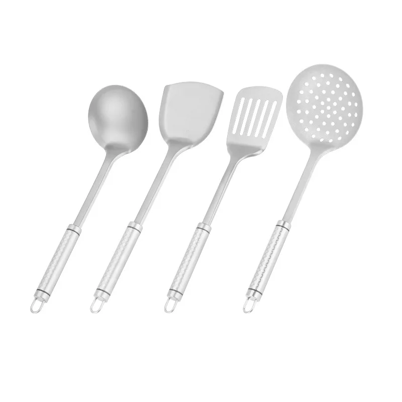 

1/4pcs Pure Titanium Kitchenware Accessories Cooking Tools Kitchen Utensils Spoon Spatula Sets Modern Titanium Kitchenware