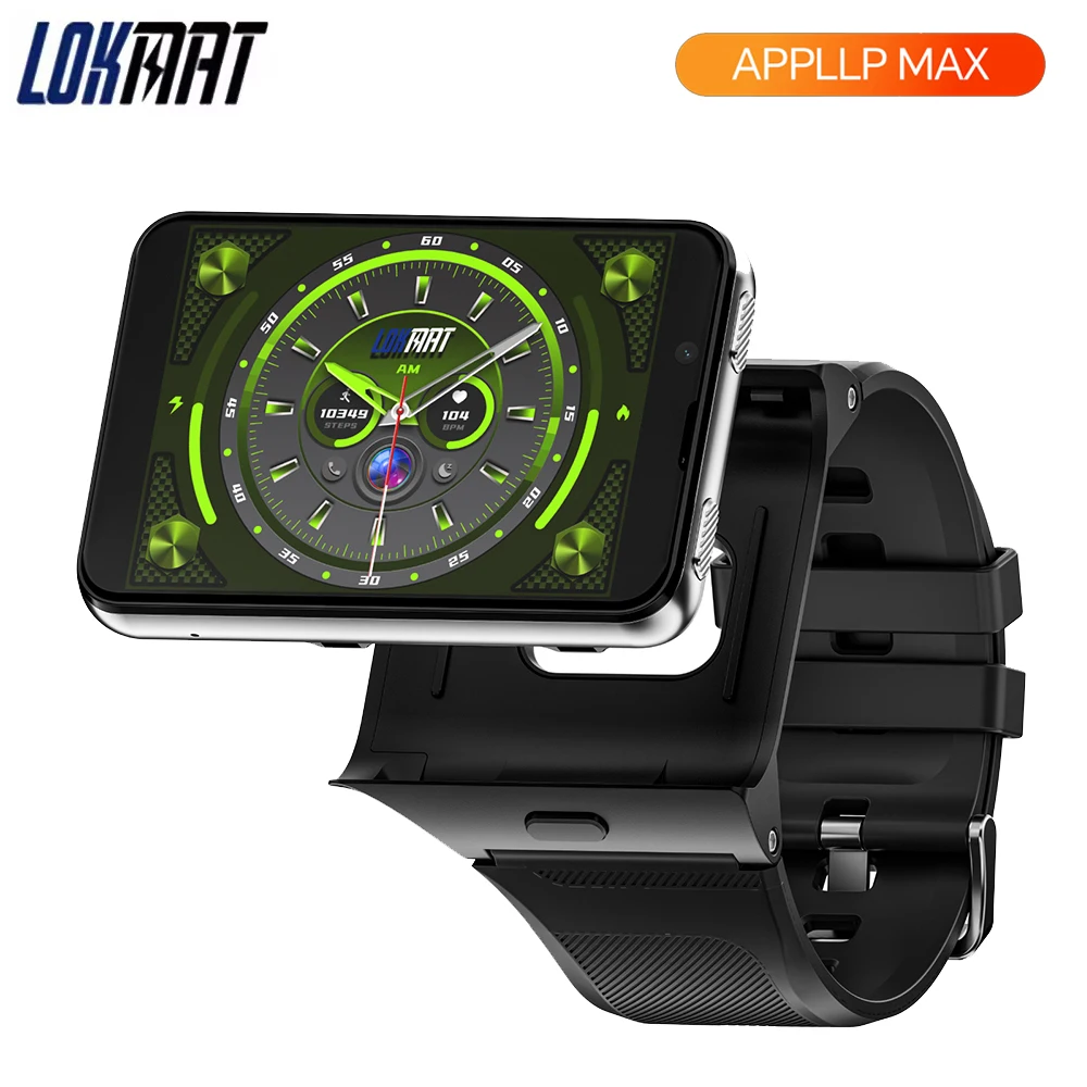 LOKMAT APPLLP MAX Android 11 OS 4G Smart Watch Men Women MTK6765 Octa Core 6GB Ram 128GB Rom 2.88 inch Big Screen Detachable GPS
