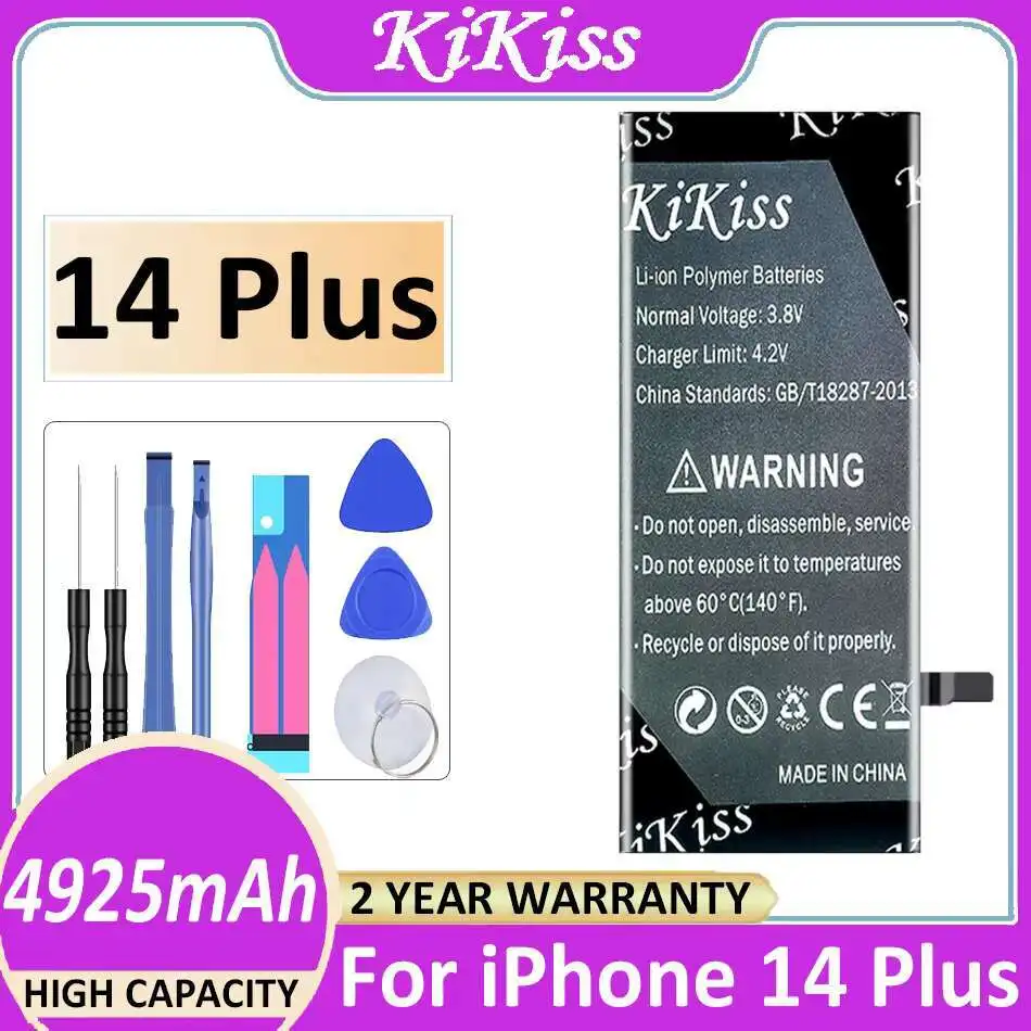 

Для Apple iPhone 14 Plus 4925 мАч надежный сменный аккумулятор для мобильного телефона
