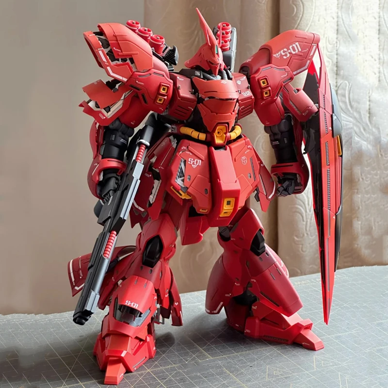 Bandai Mg Sazabi Gundam Ver.Ka Model Charproberen MSN-04 Robot Figuur Jongen Verjaardagscadeau Desktop Ornament 1/100 Geassembleerd Speelgoed