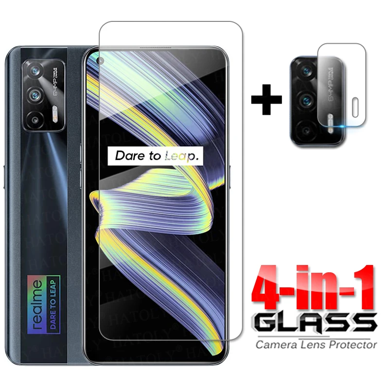 

4-in-1 Glass on Realme X7 Max 5G Tempered Glass For Oppo Realme X 7 Max Pro HD Clear Screen Protector Realme X7 Max Camera Glass