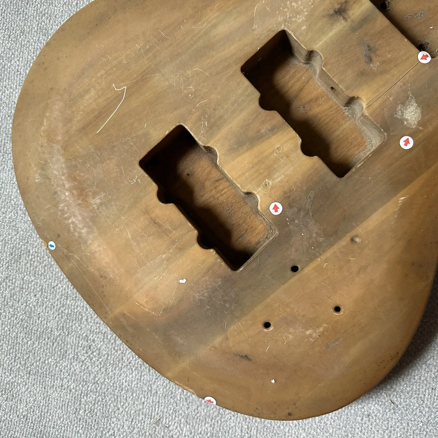LB649 Natural Color Solid Wood Electric Bass Body 4 String Right Hand HH Pickups Custom Order DIY Replace Parts - view 3
