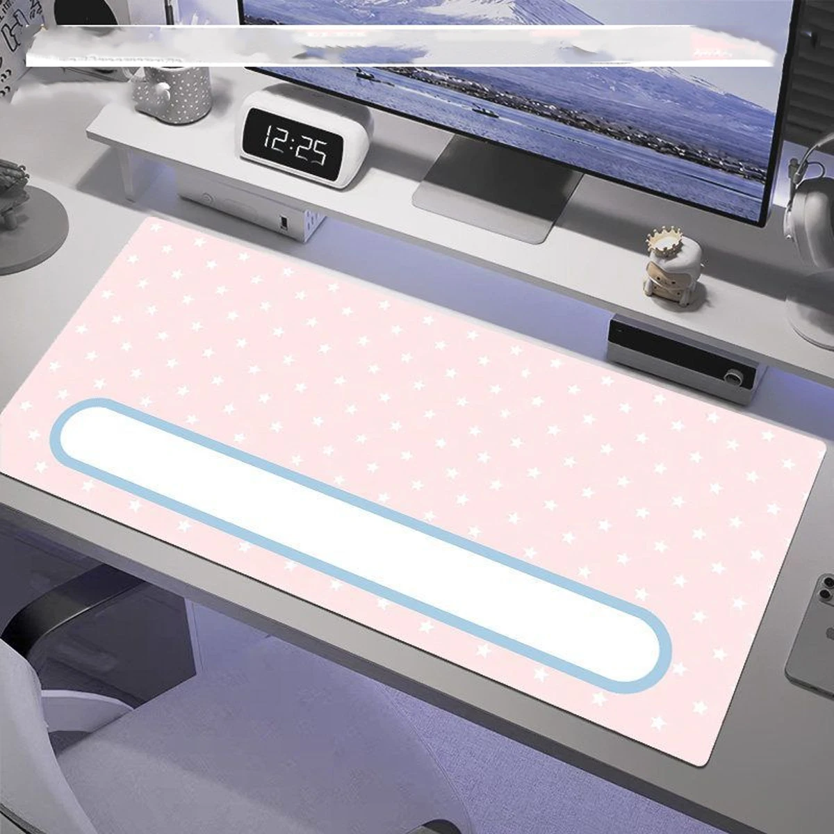 Macaron Polka Dots Leather Desk Pad Protector Non-Slip Large Small Mouse Pad Pc Home &Office Desk Mat PU Leather Laptop Desk Pad
