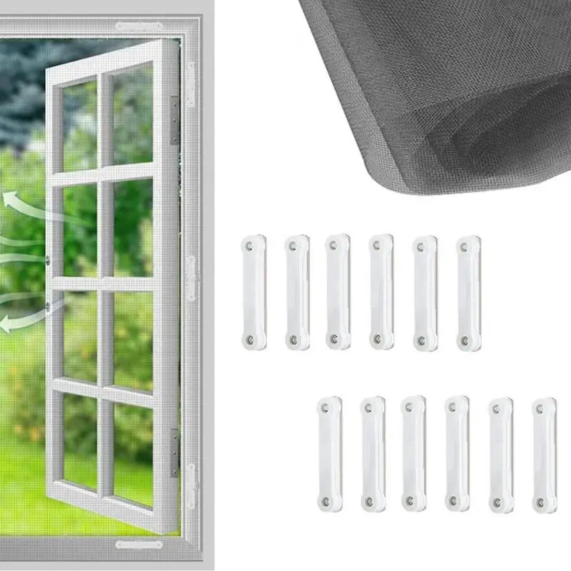 

12 Pcs Magnets For Mosquitoe Screen, Magic Window Screen Clip,Permanent Magnets For Fly, Window Screen, Insect Protection