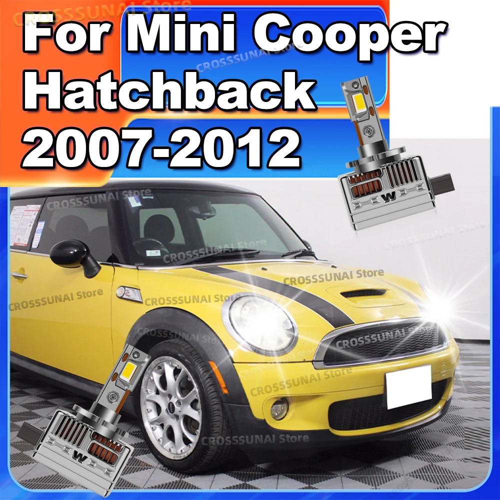 LED Headlights 50000LM Super Bright Car Bulbs 6000K Plug and Play For Mini Cooper Hatchback 2007 2008 2009 2010 2011 2012