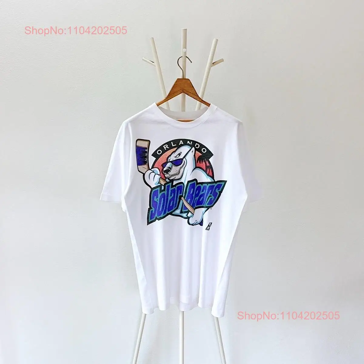 90s Orlando Solar Bears IHL hockey t shirt L long or short sleeves