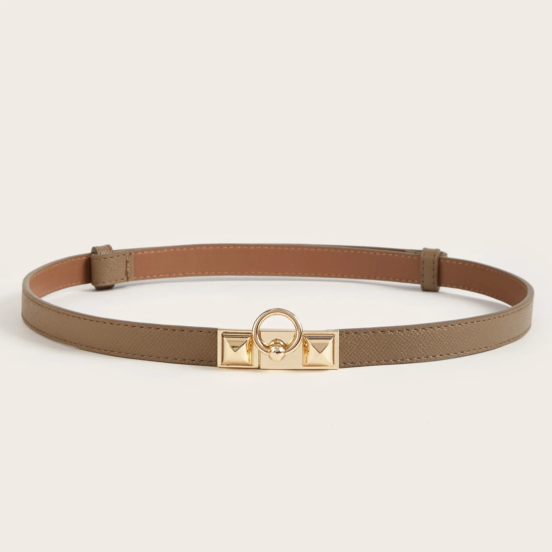 New Fashion Belt For Women Fine Belts Golden Metal Buckle Jeans Sweater Dress Waistband Genuine Leather Lady Belt