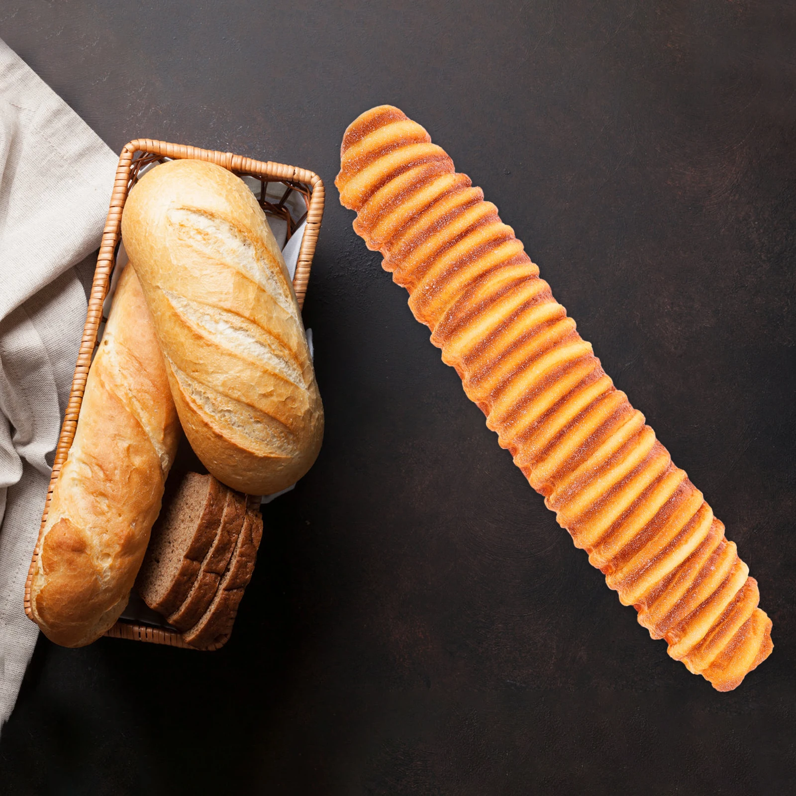 

Simulation Bread Decor Lifelike Fake Food Pu Bread Decor Props PU Material Display Showcase Bakery Decorations