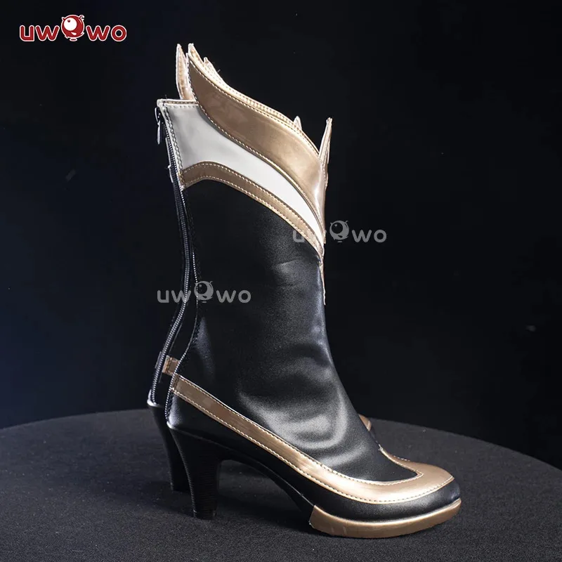 

CyUWOWOW Ahri Shoes Game League of Legends/LOL: Risen Legend Ahri Cosplay Shoes Size 35-42 High Tube