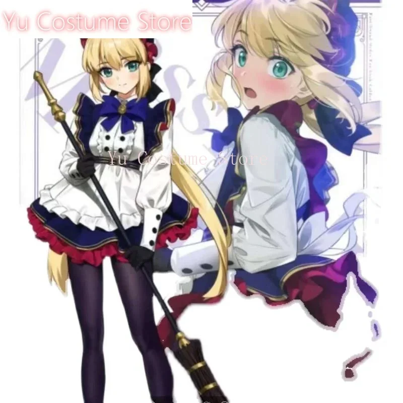 

YuCostum аниме Fate/Grand Order FGO Artoria Pendragon Caster YD платье горничной прекрасная униформа косплей костюм наряд для вечеринки на Хэллоуин