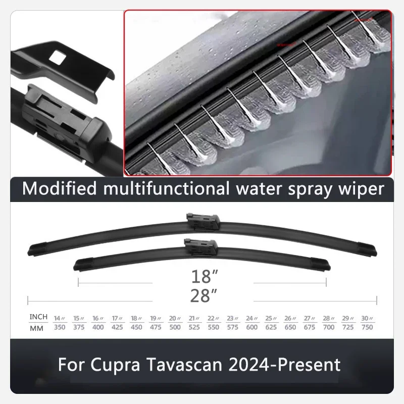 Car Modify Windshield Water Spray Wiper For Cupra Tavascan ID.UNYX 08 2024-2027 Auto Exterior Wet Arm Cleaning Wiper Accessory