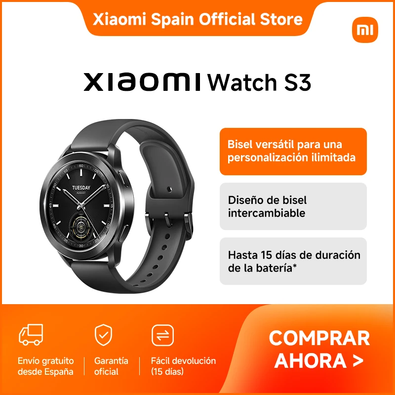 Official | Xiaomi Watch S3 Plata Marca tendencia Bisel versátil para una personalización ilimitada Cambia fácilmente de estilo con el diseño intercambiable. Rendimiento impresionante, una verdadera obra maestra.