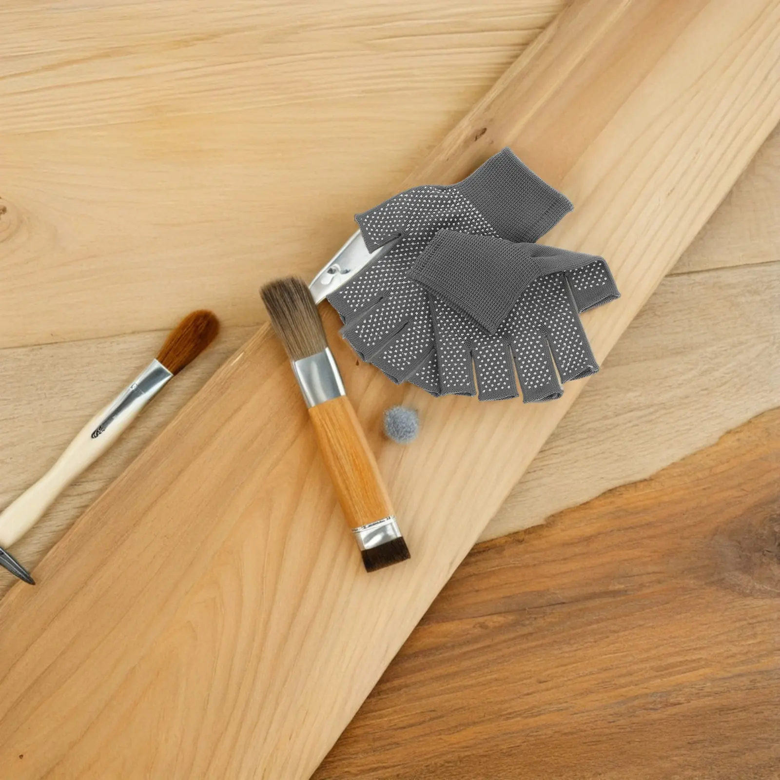 

Рабочие перчатки без пальцев из полиэстера с ПВХ-покрытием, нескользящие, дышащие, теплые зимние перчатки для DIY и работы на открытом воздухе