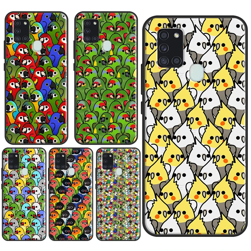 Parrot Birds Cockatiel Case For Samsung Galaxy A52 A32 A22 A12 A13 A23 A33 A53 A73 A14 A24 A34 A54 A71 A51 Cover