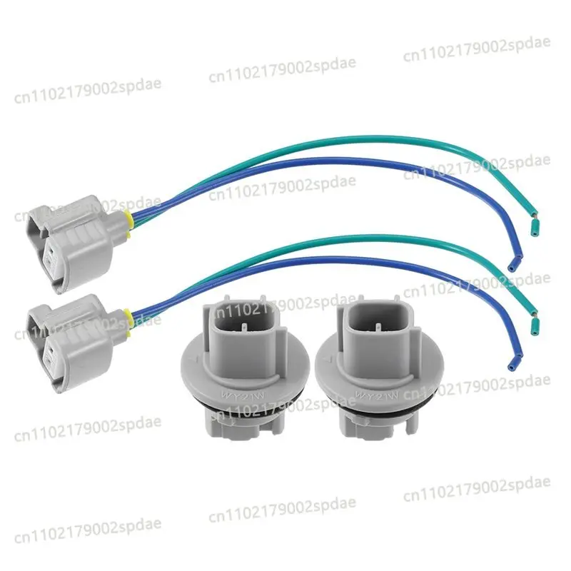 2 Set WY21W Car Turn Signal Light Bulb Socket Holder Wiring Harness Connector