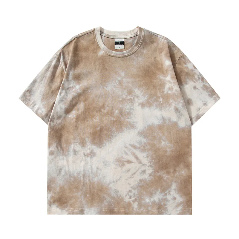 Fashion Tie Dyed Tshirt Instagram EuropeanAmerican Fashion Brand Gradient Short Sleeve Women Summer Korean Loose Top Streetwear