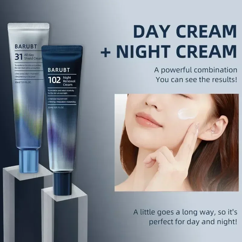 ( All-day&Night ) Centella Niacinamide Moisturizing Facial Cream Hyaluronic Acid Daytime Repair Overnight First Aid Face Cream